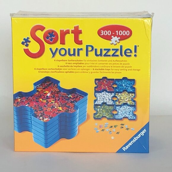 New sealed Ravensburger- Sort Your Puzzle for 300-1000 Piece Stacking Tray Set - Picture 5 of 10